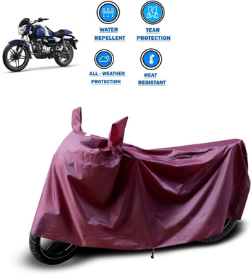 CODOKI Waterproof Two Wheeler Cover for Bajaj(V12, Maroon)