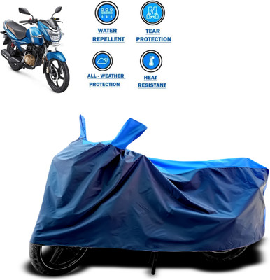 GOSHIV-car and bike accessories Two Wheeler Cover for TVS(Victor, Blue)