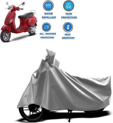CODOKI Two Wheeler Cover for Piaggio(Vespa VXL 125, Silver)