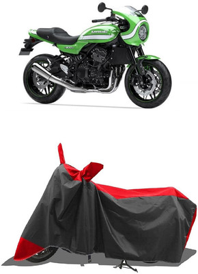SUGASHRI Waterproof Two Wheeler Cover for Kawasaki(Z900 RS Cafe Racer BS6, Red, Black)