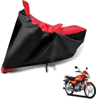 SK AUTO Waterproof Two Wheeler Cover for Hero(Black, Red)