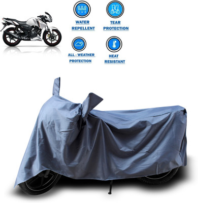 CODOKI Two Wheeler Cover for TVS(Apache 150, Grey)