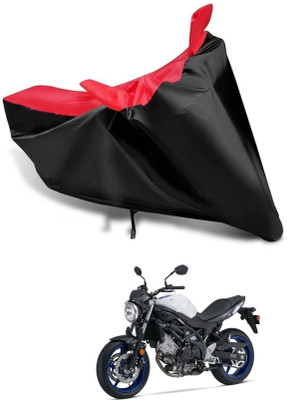 SK AUTO Two Wheeler Cover for Suzuki(SV 650, Red, Black)
