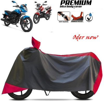 SK AUTO Waterproof Two Wheeler Cover for TVS, Hero, Honda, Bajaj(Red, Black)