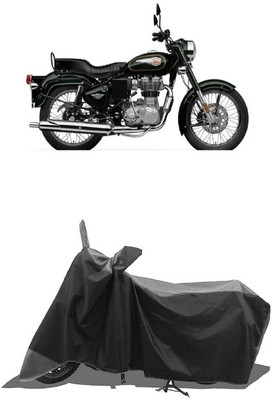 SUGASHRI Waterproof Two Wheeler Cover for Royal Enfield(Standardv, Grey, Black)