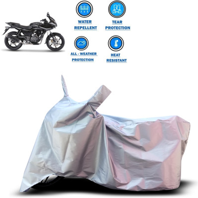 CODOKI Two Wheeler Cover for Bajaj(Pulsar 220 DTS-i, Silver)