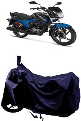 SUGASHRI Waterproof Two Wheeler Cover for Hero(Glamour BS6, Blue)