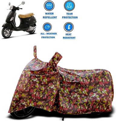 CODOKI Waterproof Two Wheeler Cover for Piaggio(Vespa LX, Red)