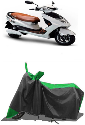 SUGASHRI Waterproof Two Wheeler Cover for Okinawa(Raise, Green, Black)
