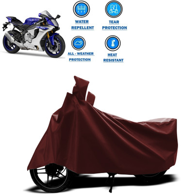 PAGORA Waterproof Two Wheeler Cover for Yamaha(YZF R1, Maroon)