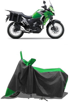 SUGASHRI Waterproof Two Wheeler Cover for Kawasaki(Versys X 300, Green, Black)