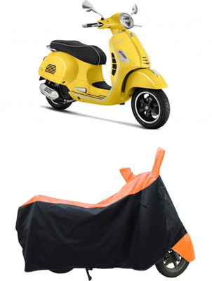 Coxtor Waterproof Two Wheeler Cover for Vespa(GTS 300, Orange)