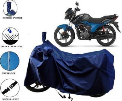 Crosilla Waterproof Two Wheeler Cover for Hero(Glamour, Blue)