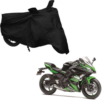 MMSSTAR Waterproof Two Wheeler Cover for Kawasaki(Ninja, Black)
