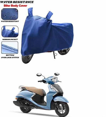 RONISH Waterproof Two Wheeler Cover for Yamaha(Fascino, Blue)