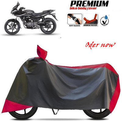 SK AUTO Waterproof Two Wheeler Cover for TVS, Hero, Honda, Bajaj(Red, Black)