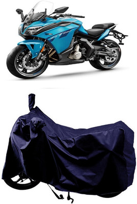 SUGASHRI Waterproof Two Wheeler Cover for CFMoto(650GT BS6, Blue)