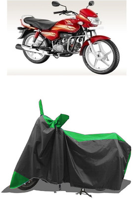 SUGASHRI Waterproof Two Wheeler Cover for Hero(MotoCorp HF Deluxe, Green, Black)