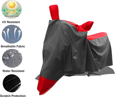 SK AUTO Waterproof Two Wheeler Cover for Bajaj(Pulsar 150, Black, Red)