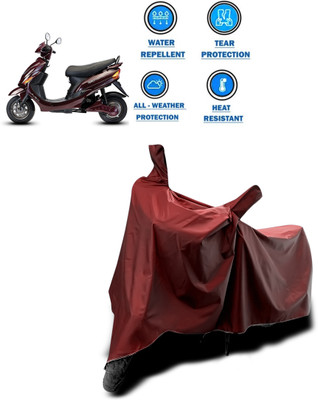 CODOKI Waterproof Two Wheeler Cover for Hero(Electric Wave Dx, Maroon)
