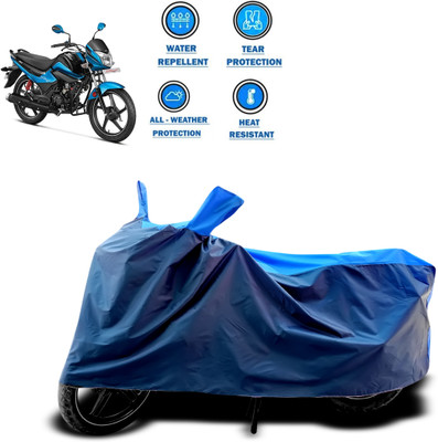 CODOKI Two Wheeler Cover for Hero(Splendor I Smart, Blue)