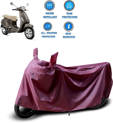 CODOKI Waterproof Two Wheeler Cover for Piaggio(Vespa VXL, Maroon)
