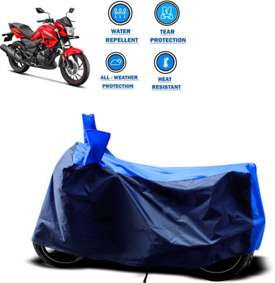CODOKI Two Wheeler Cover for Hero(Hunk, Blue)