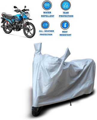 CODOKI Two Wheeler Cover for Hero(Passion Pro TR, Silver)