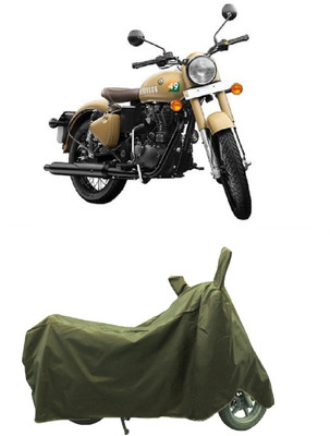 Coxtor Waterproof Two Wheeler Cover for Royal Enfield(Classic 350 Signals, Gold)