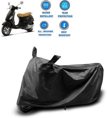 PAGORA Two Wheeler Cover for Piaggio(Vespa LX, Black)