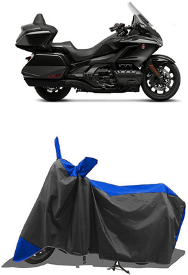 SUGASHRI Waterproof Two Wheeler Cover for Honda(Gold Wing GL1800, Blue, Black)