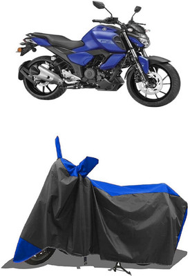SUGASHRI Waterproof Two Wheeler Cover for Yamaha(FZ FI, Blue, Black)