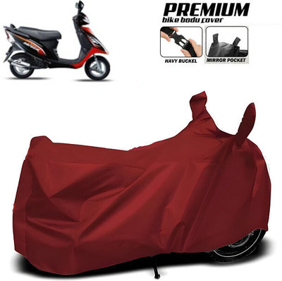 SK AUTO Waterproof Two Wheeler Cover for Hero, Honda, Bajaj, TVS, Suzuki(Maroon)
