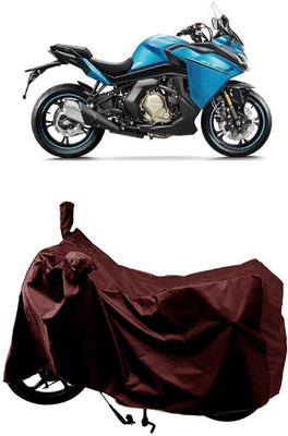 SUGASHRI Waterproof Two Wheeler Cover for CFMoto(400GT, Maroon)