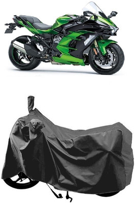 SUGASHRI Waterproof Two Wheeler Cover for Kawasaki(Ninja H2 SX, Grey)