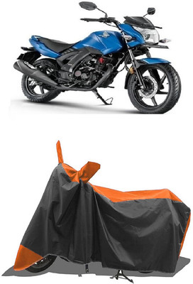 SUGASHRI Waterproof Two Wheeler Cover for Honda(CB, Orange, Black)