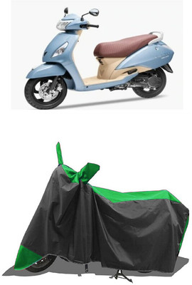 SUGASHRI Waterproof Two Wheeler Cover for TVS(Jupiter Grande, Green, Black)