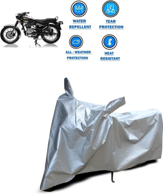 CODOKI Two Wheeler Cover for Royal Enfield(Electra 4S, Silver)