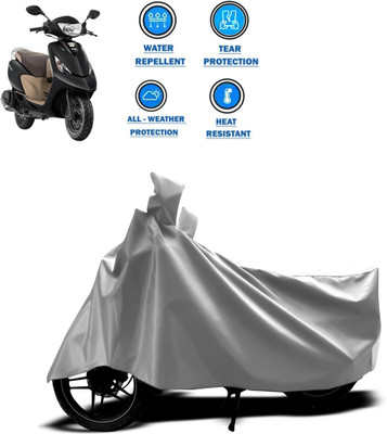 PAGORA Two Wheeler Cover for TVS(Scooty, Silver)