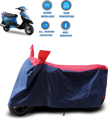 CODOKI Two Wheeler Cover for TVS(Scooty Pep+, Red)
