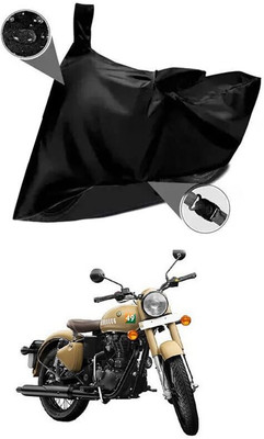 SK AUTO Two Wheeler Cover for Royal Enfield(Bullet 350, Black)