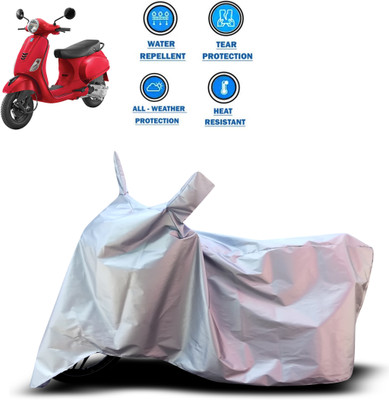 PAGORA Two Wheeler Cover for Vespa(Urban Club, Silver)