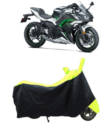 Coxtor Waterproof Two Wheeler Cover for Kawasaki(Ninja 650 BS6, Yellow)
