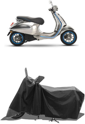 SUGASHRI Waterproof Two Wheeler Cover for Vespa(Elettrica BS6, Grey, Black)