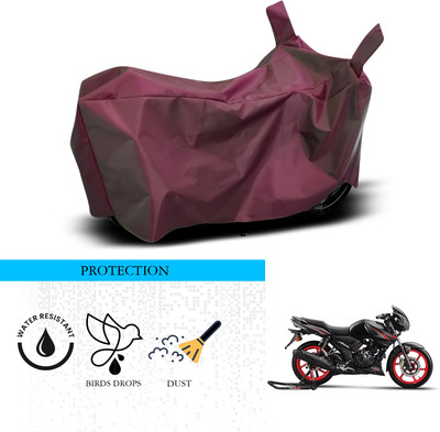 ANTHUB Waterproof Two Wheeler Cover for TVS(Apache, Maroon)