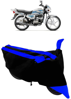 AutoGalaxy Waterproof Two Wheeler Cover for Hero(Splendor Plus, Blue, Black)