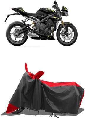 SUGASHRI Waterproof Two Wheeler Cover for Triumph(Speed Triple BS6, Red, Black)