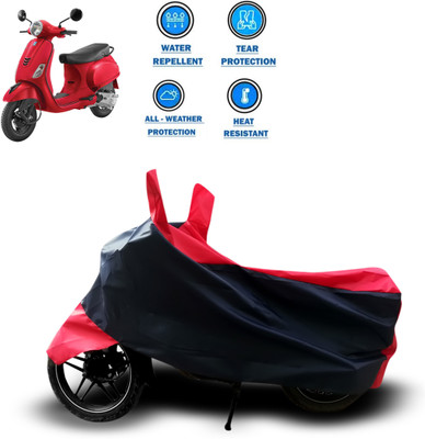 PAGORA Two Wheeler Cover for Vespa(Urban Club, Red)