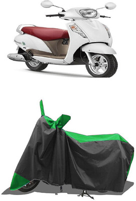 SUGASHRI Waterproof Two Wheeler Cover for Suzuki(Access SE, Green, Black)