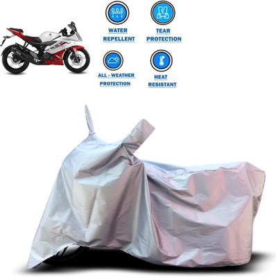 CODOKI Two Wheeler Cover for Yamaha(YZF R15 Ver 2.0, Silver)